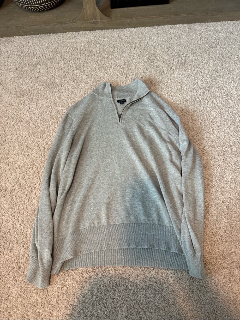 J. Crew Men's Navy Half-Zip Sweater